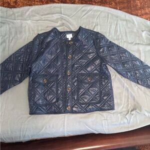 Time and Tru Women Navy Quilted Puffer Jacket